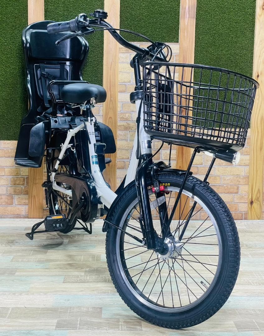 ホワイト系 王様 ギュットアニーズ子供乗せ電動アシスト自転車 H3397