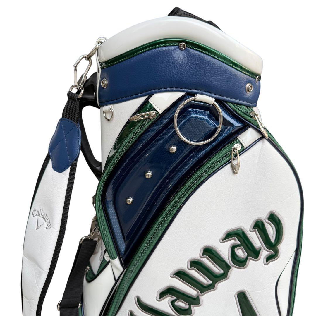 【美品】Callaway キャディバッグ CB201 4分割 ホワイト　グリーン
