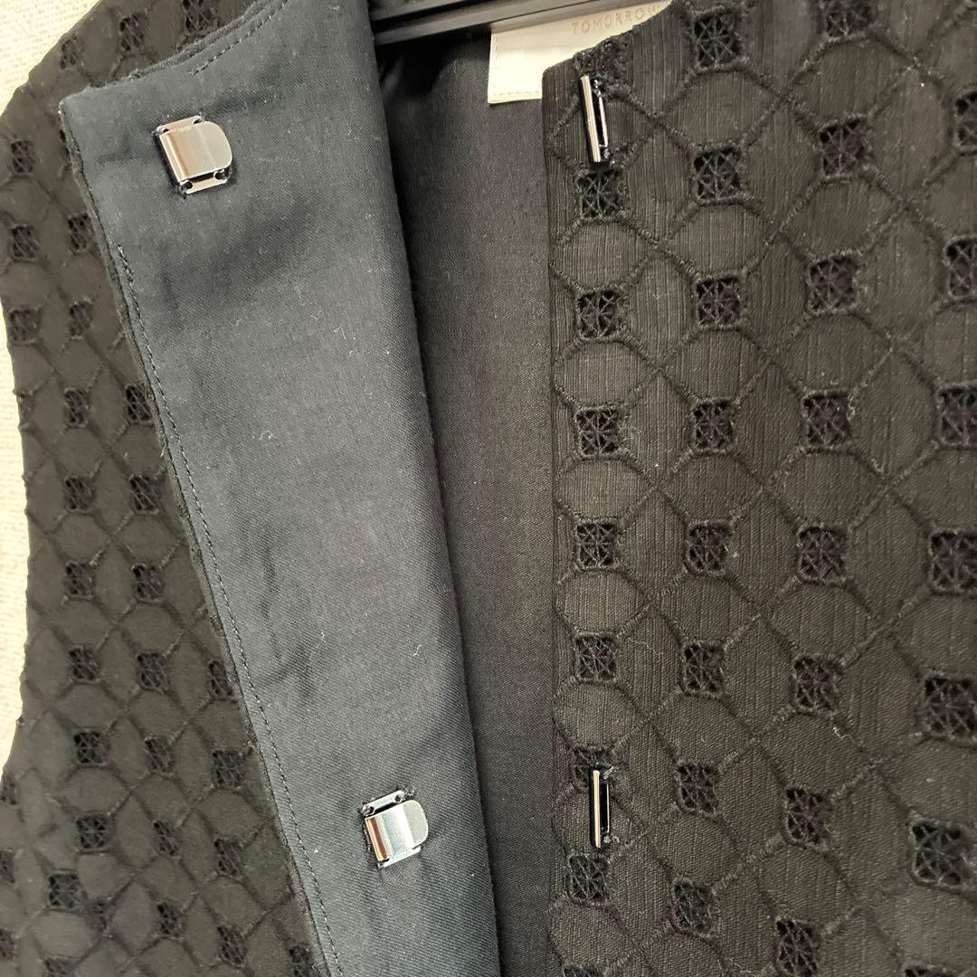 完売品 トゥモローランド Ballseyコットンエンブロイダリーコクーンジレ