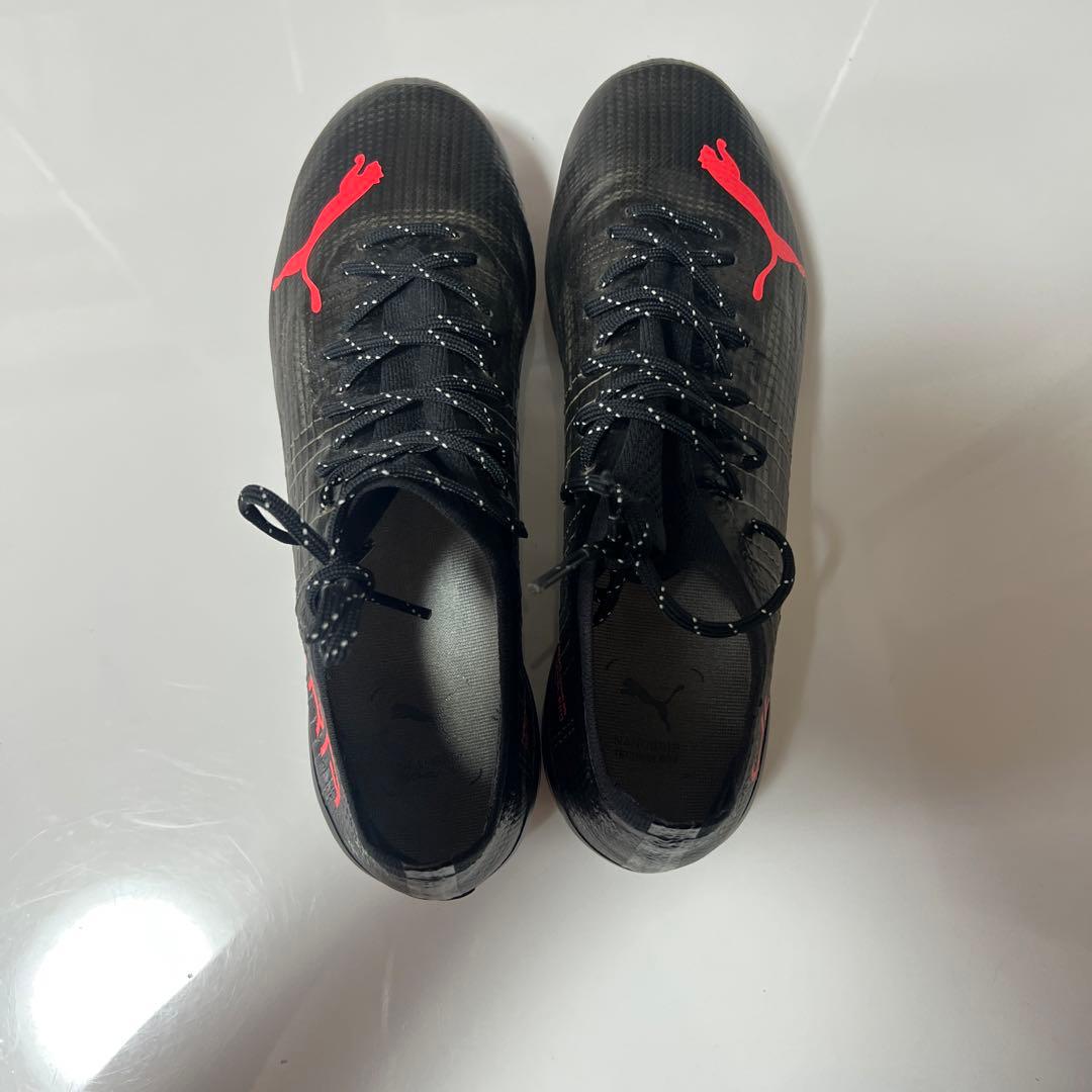 プーマ ウルトラ 1.3 FG/AG (ロングパイル)(ブラック×レッド)