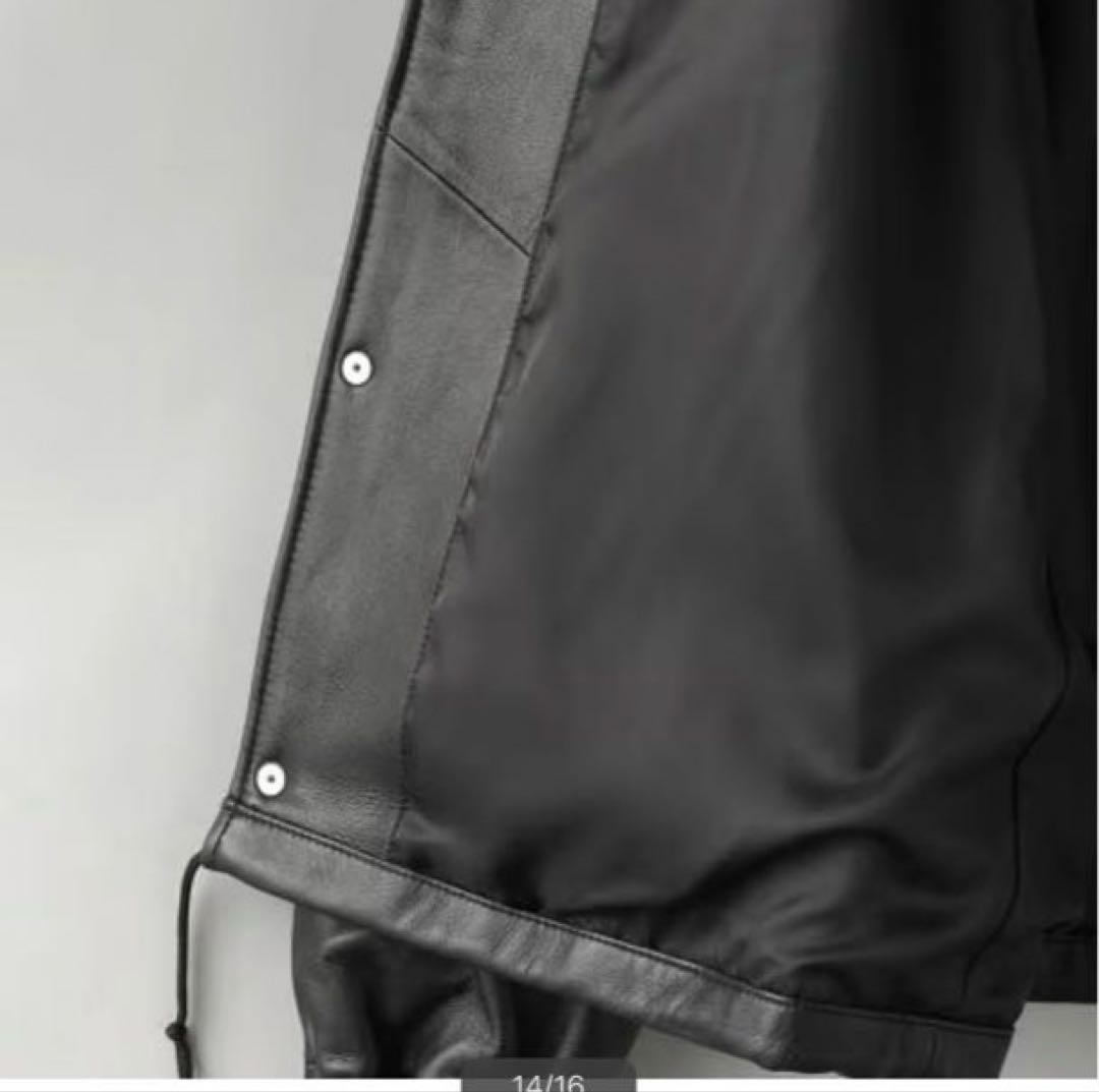 B&Y UNITED ARROWS ラムレザー　レザーコーチ ジャケット　XL