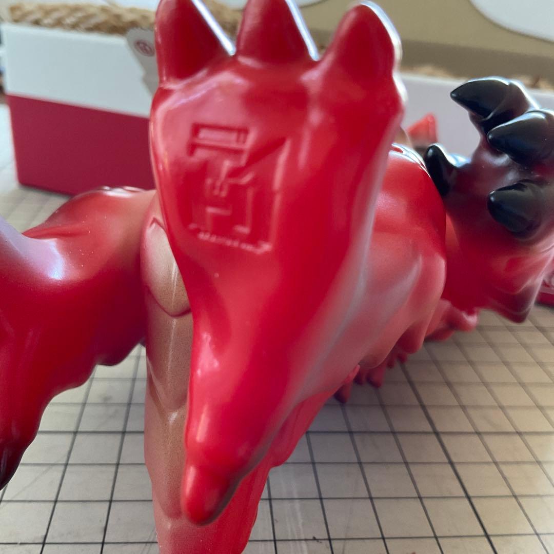 J*m様 ダイノワン ソフビ　アカ　赤成型/黒/黄土色/水色目Ukydaydre