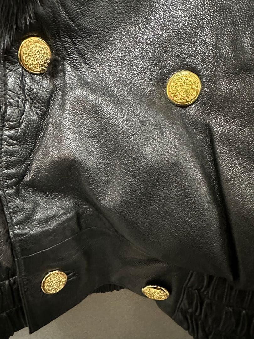 楽一番公式アカウント07　サガミンク　ダブルブレスト　レザージャケット　Ｌ