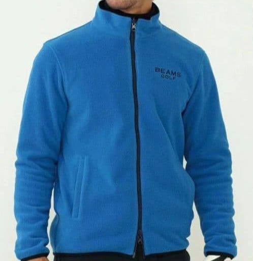 BEAMS GOLF M リバーシブル フリース ジップブルゾン