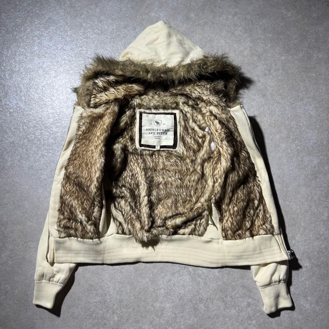 00s archive A&F fur zip hoodie 平成ギャル y2k