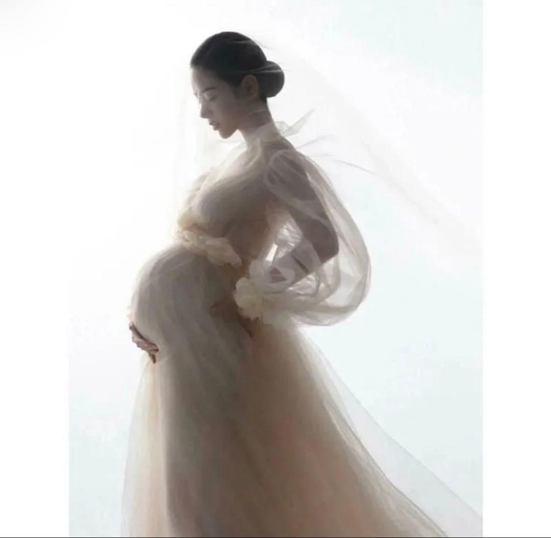 ✅マタニティドレス　マタニティフォト　チュール　衣装　妊娠