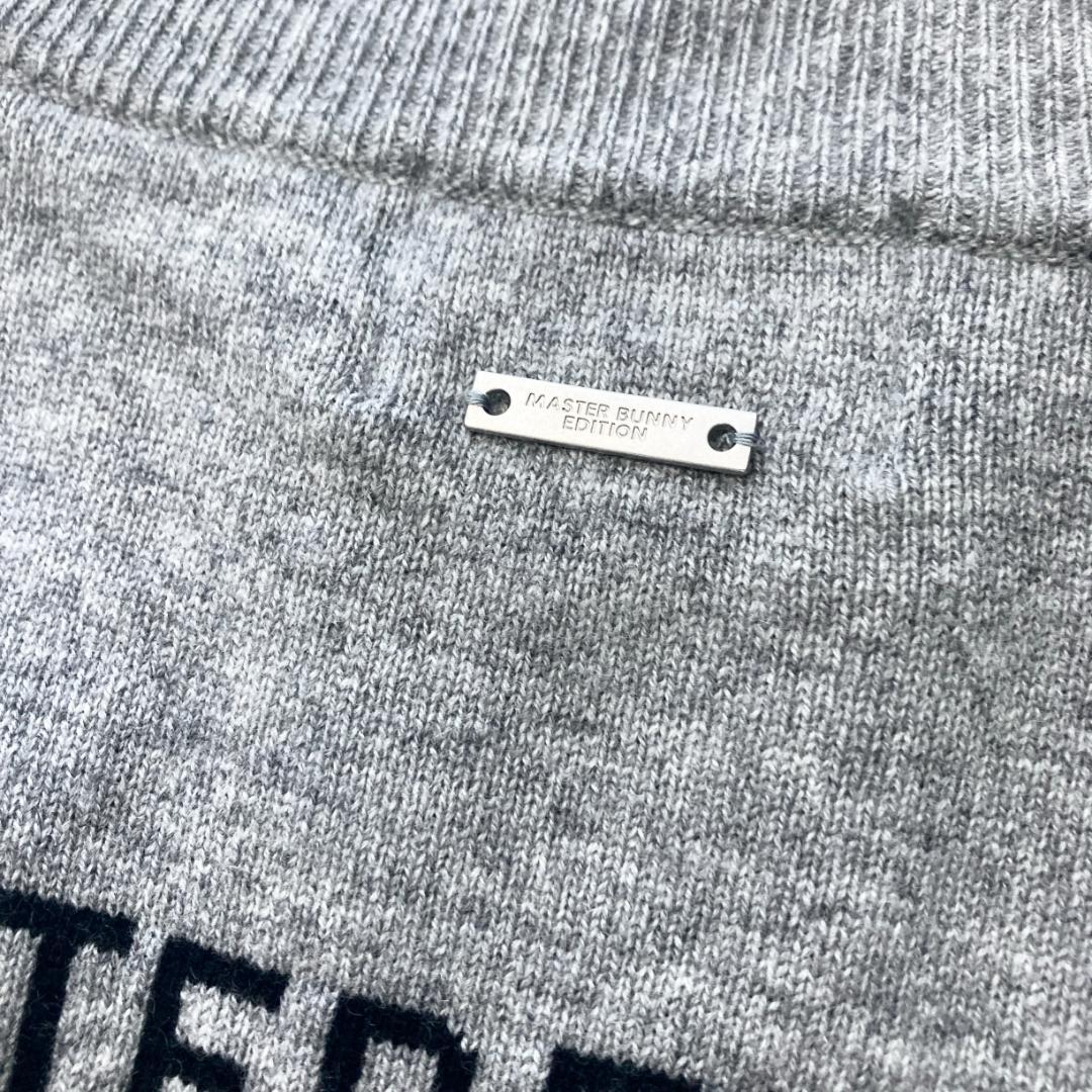 【希少美品】マスターバニー 中綿ニットブルゾン L グレー ゴルフ キルティング