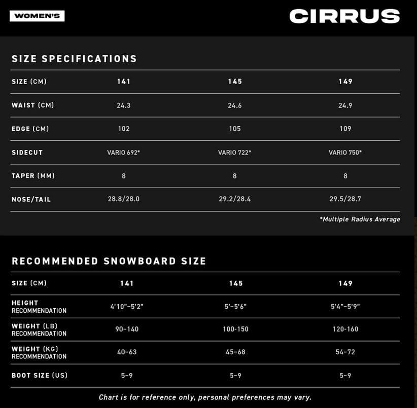 【新品】25-26 NEVER SUMMER CIRRUS 148
