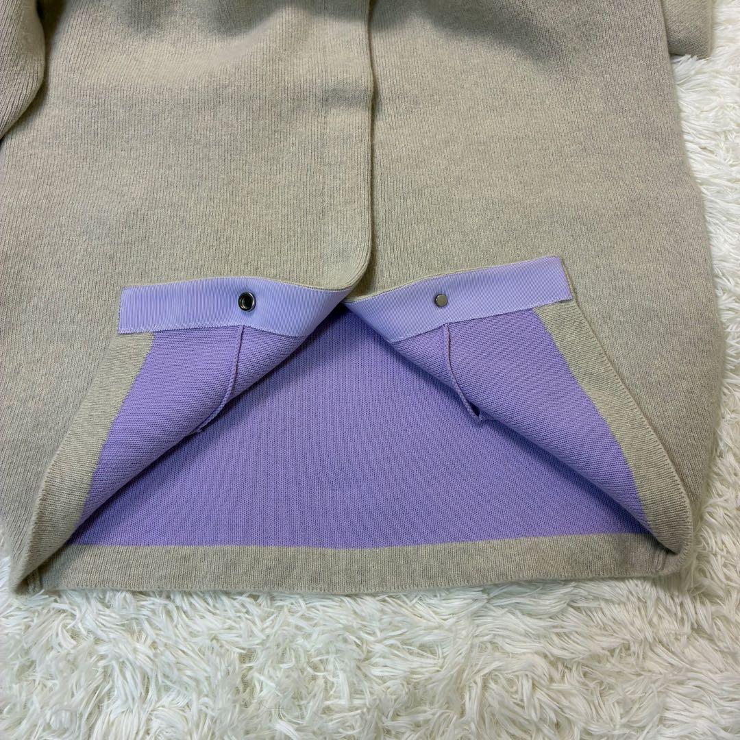 エレンディーク ラクーンミックスカーディガン アイボリー×ラベンダー 01サイズ