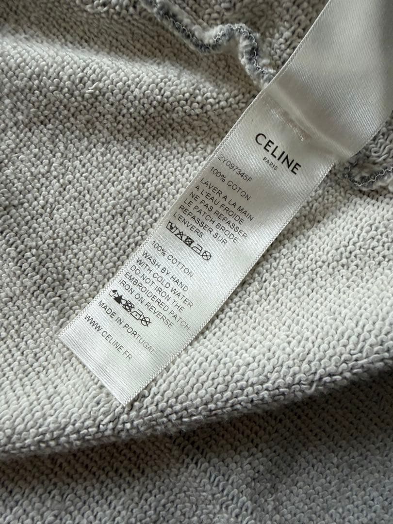 セリーヌ トリオンフ コットン パーカー グレー