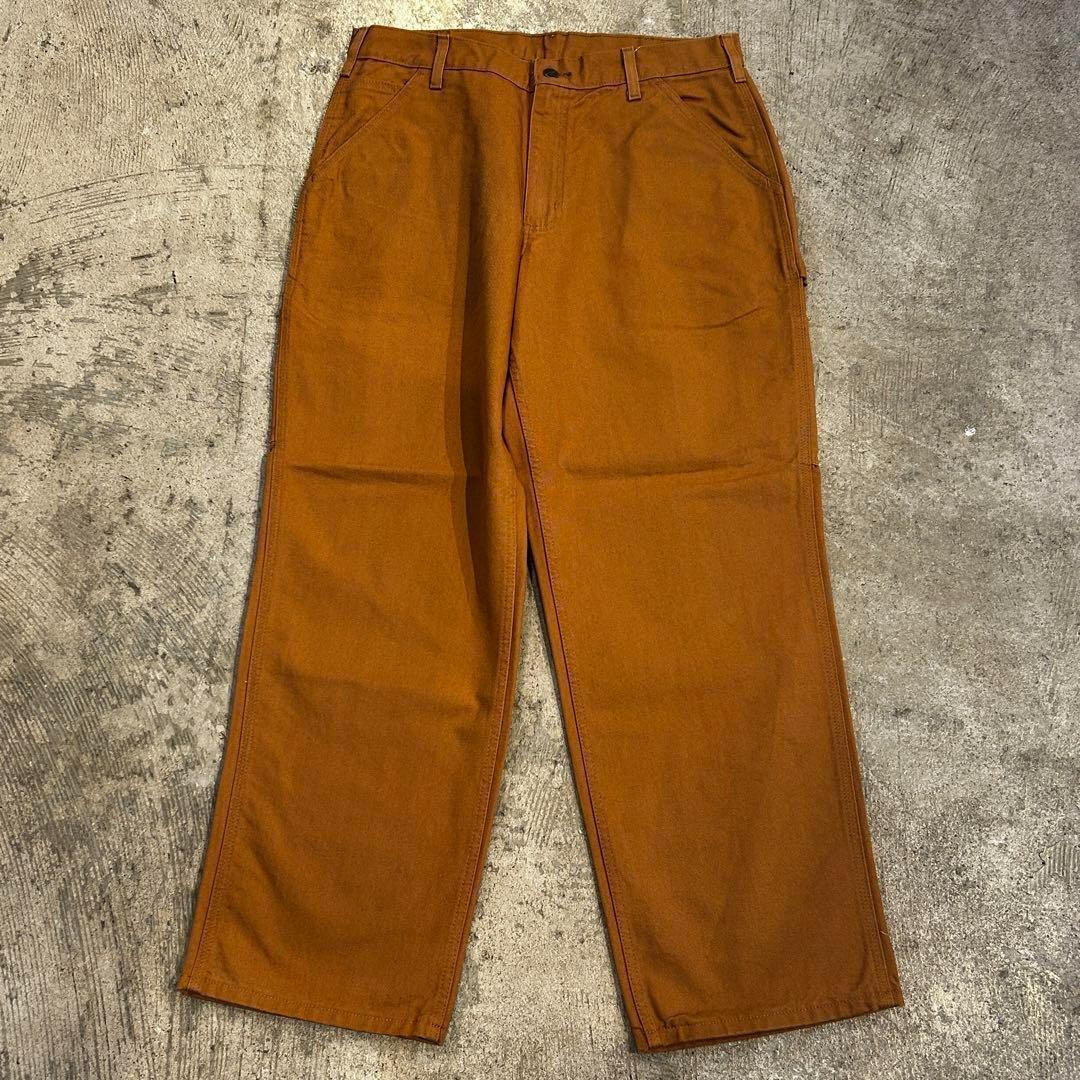 新品 カーハート B11 ウォッシュド ダック ペインター パンツ茶 34x30