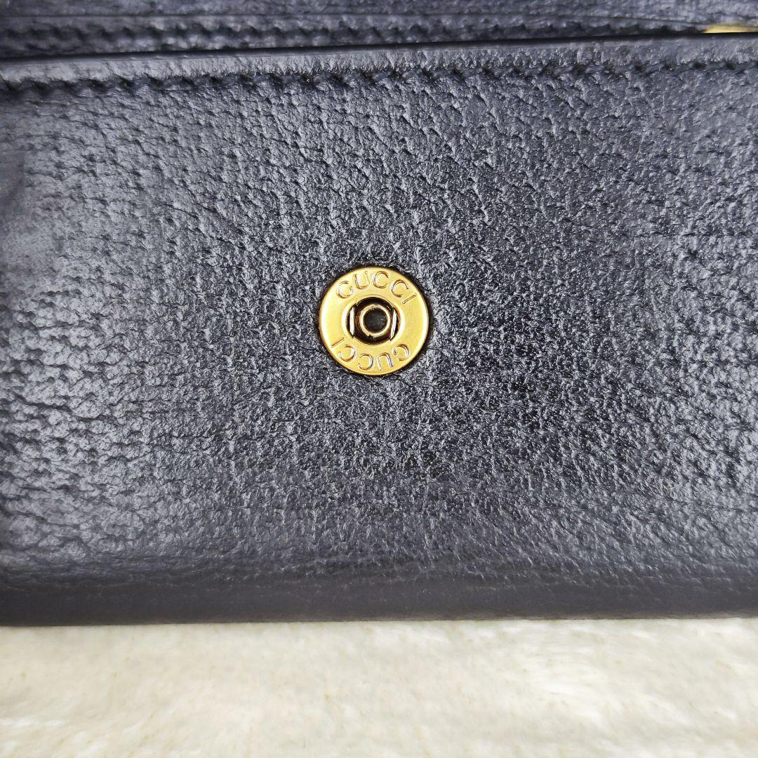 GUCCI グッチ キーケース マーモント GGロゴ 6連 レザー　ブラック