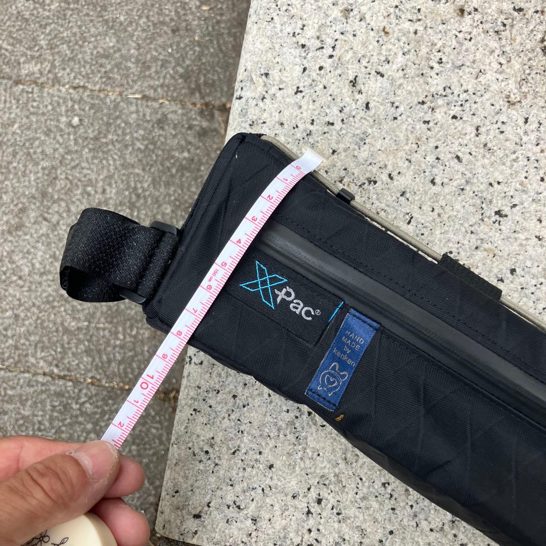 ハンドメイドフレームバッグ　X-PAC ブラック　43.5cm