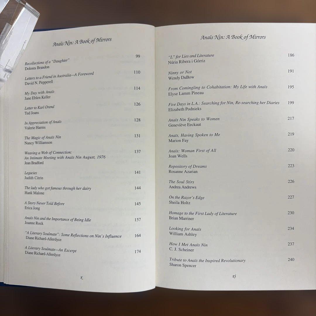洋書 anais nin a book of mirrors sky blue