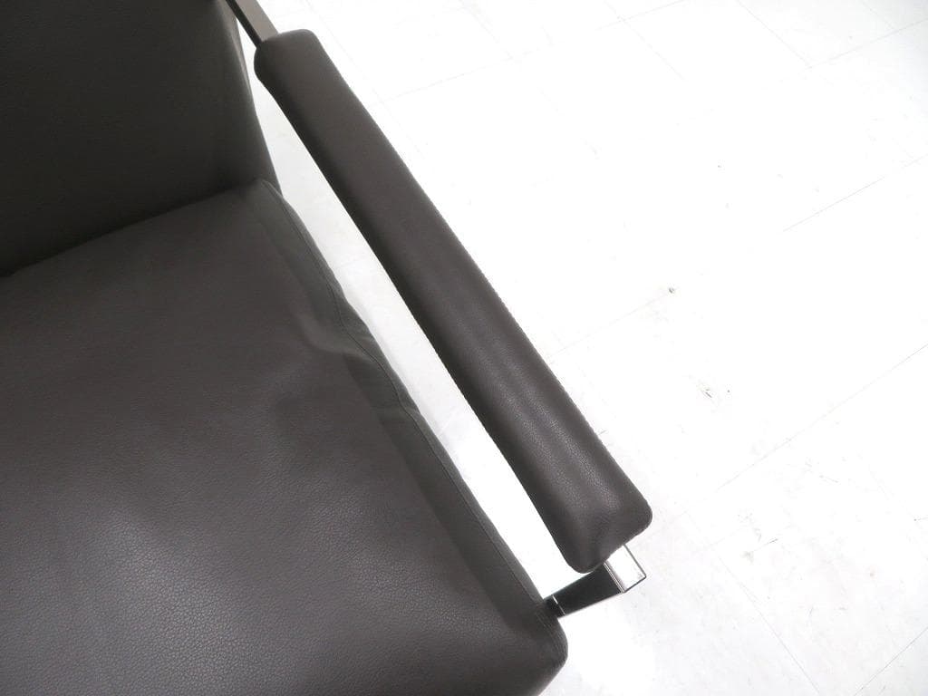 展示品　ミノッティ　総本革　レザー　ラウンジチェア　ソファ　モダン　高級