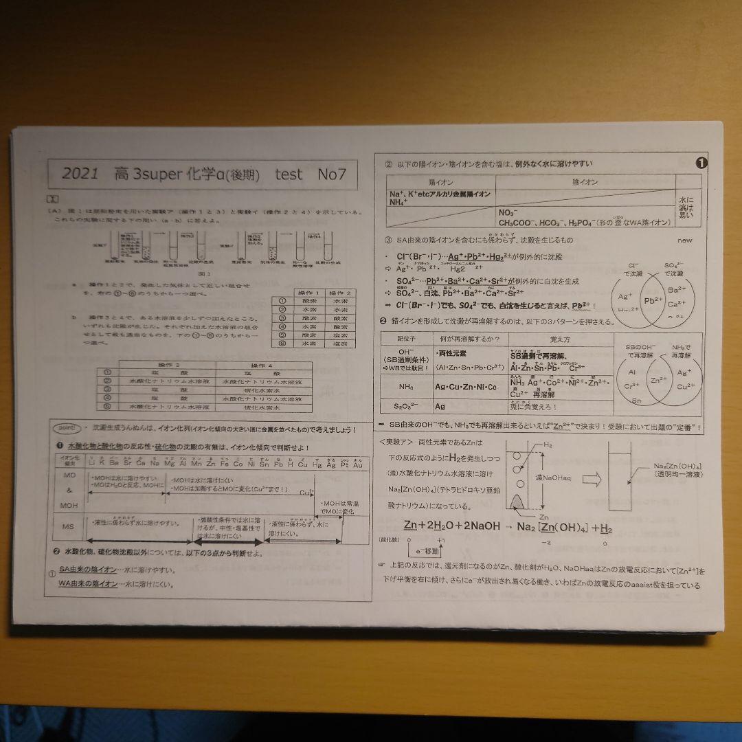 駿台 高3化学α 前期・後期 山下幸久先生