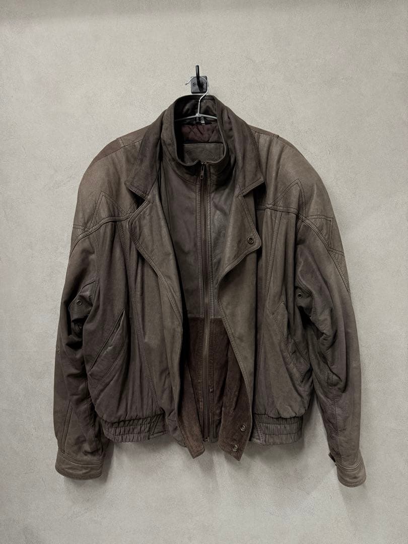 希少　ヴィンテージレザーライダース ビッグシルエット