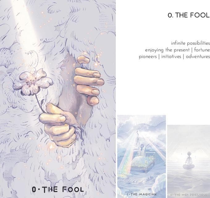 【正規品タロットカード】超レア✨クラファン完売品✨雨と光が織りなすデッキ／ミニ版