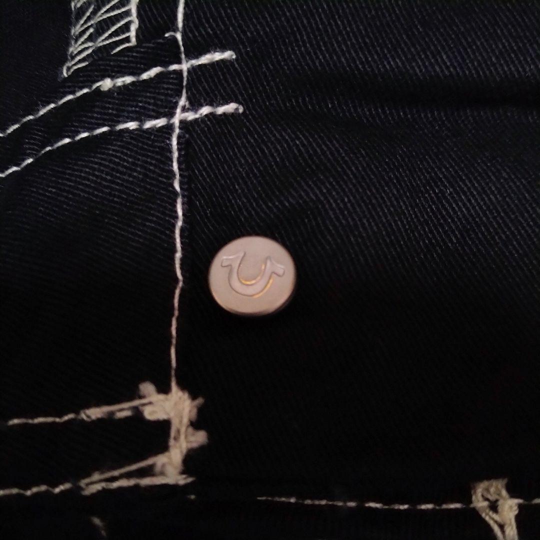 W32 ✨新品未使用 トゥルーレリジョン カーゴパンツ ワークパンツ デニム 黒