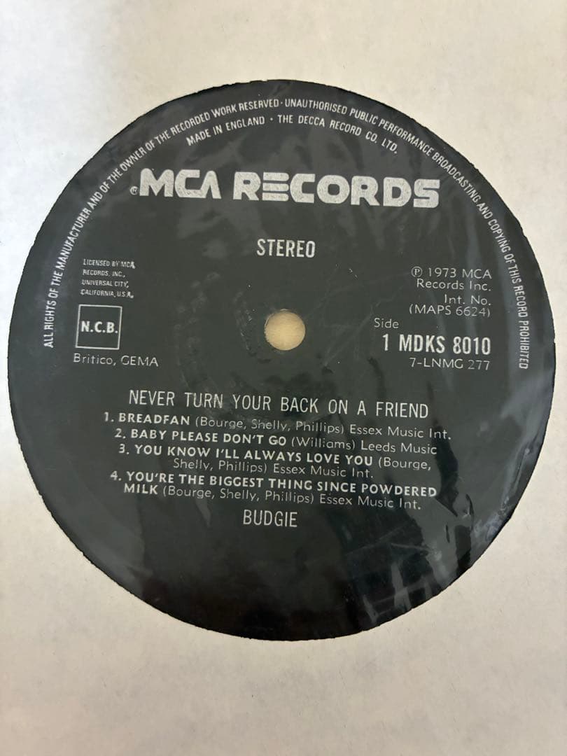 【LP】Budgie/Never Turn Your Back On A Fri