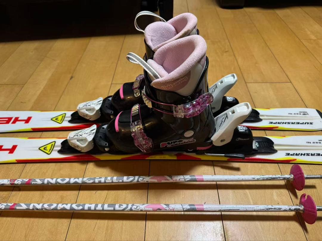 HEAD スキー板 セット　キッズ ジュニア 107cm ブーツ20センチ