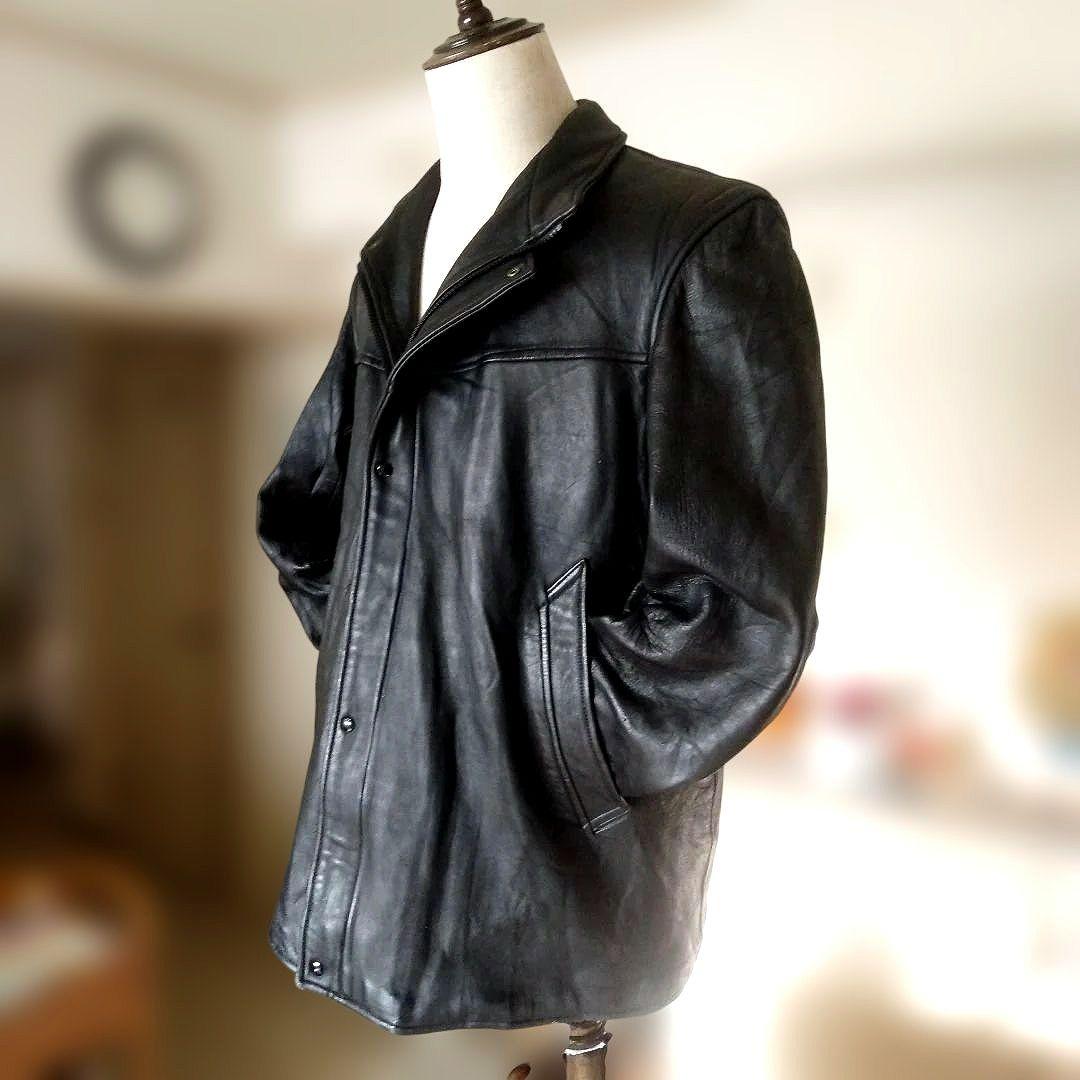 90s Vintage フランス軍 レザージャケット カーコート