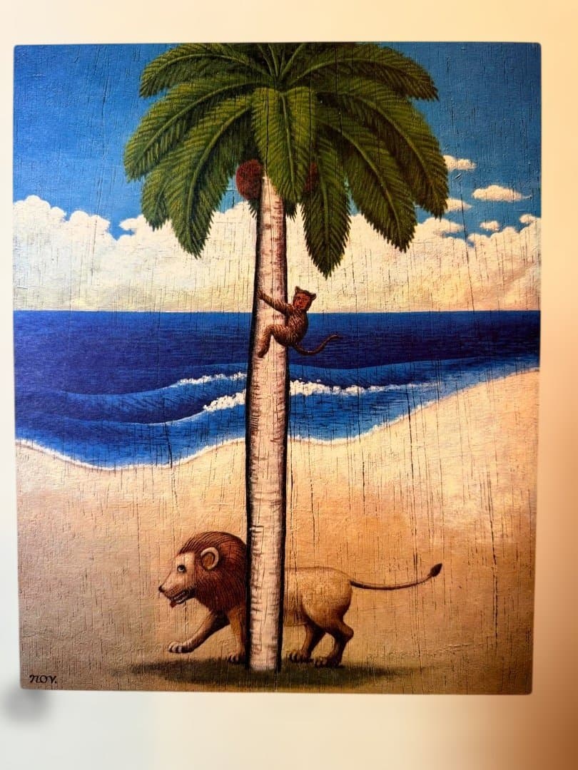 矢吹申彦　オリジナル・リトグラフ 海辺の情景 限定300部 サイン入り