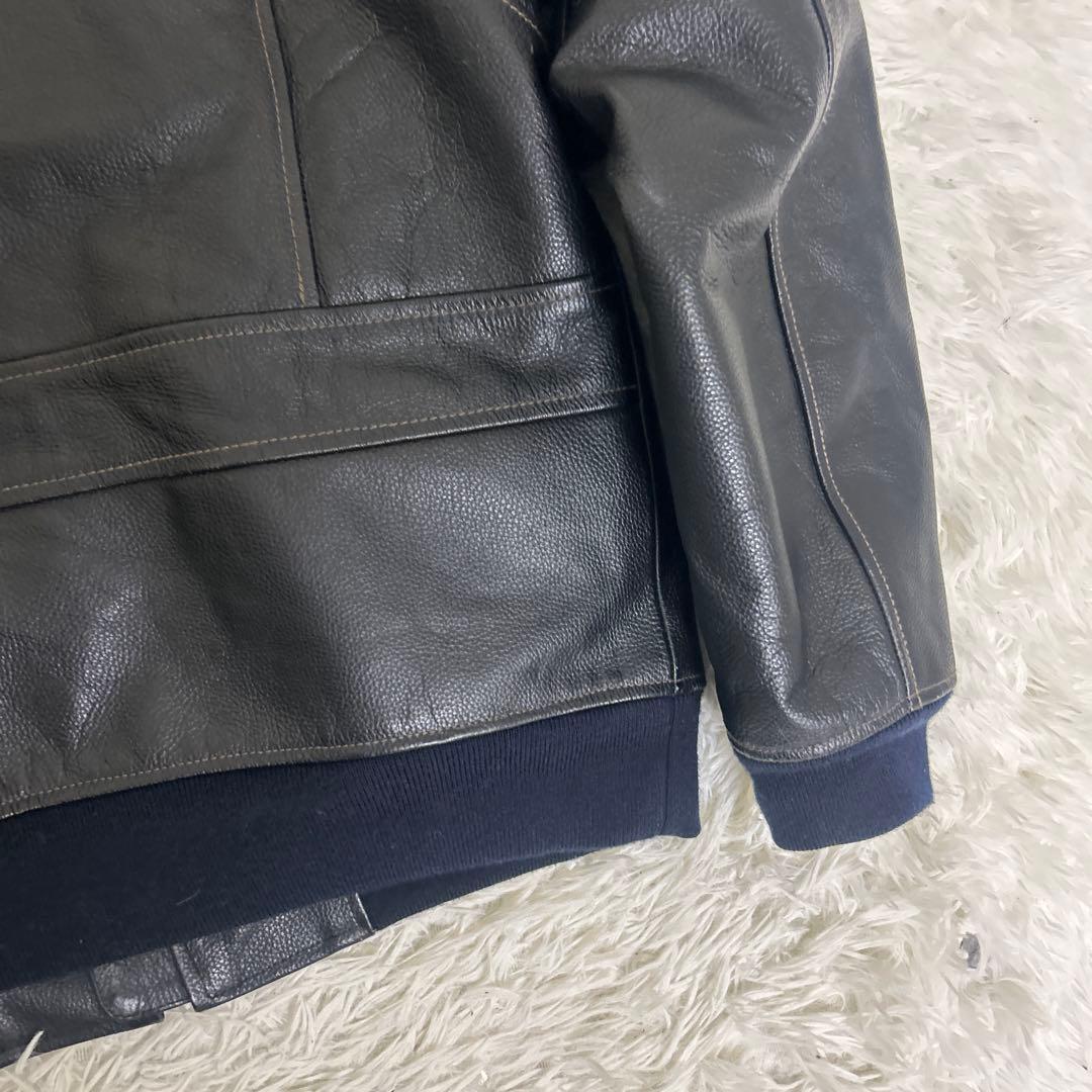 美品 ハーレーダヴィッドソン レザー シングル ライダースジャケット ブラック