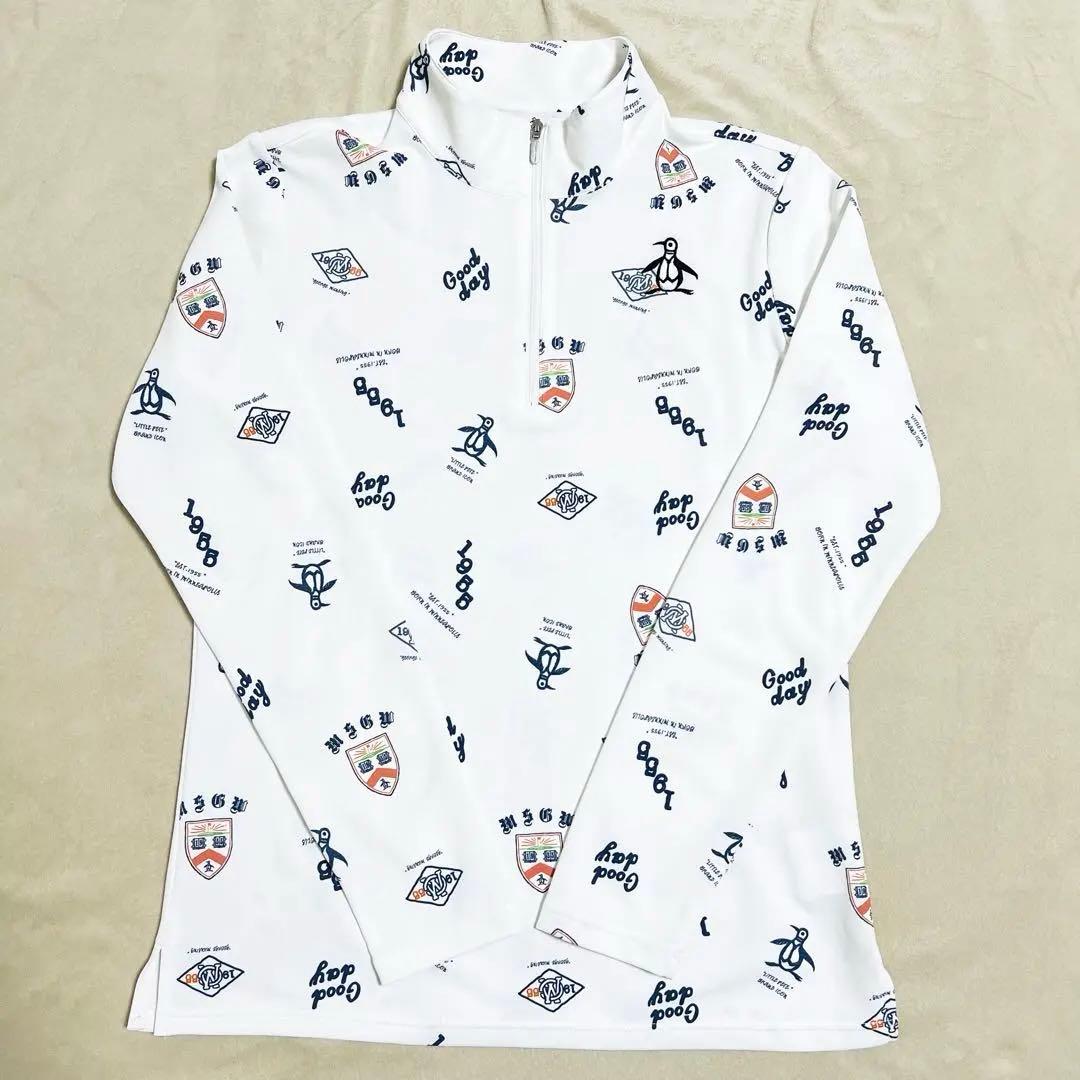 マンシングウェア　長袖ハーフジップシャツ　極美品　レディースM コミック柄