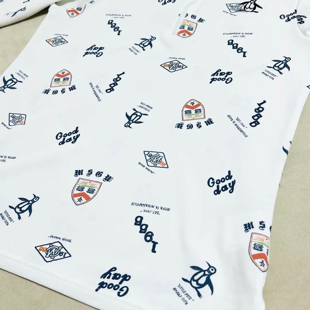 マンシングウェア　長袖ハーフジップシャツ　極美品　レディースM コミック柄