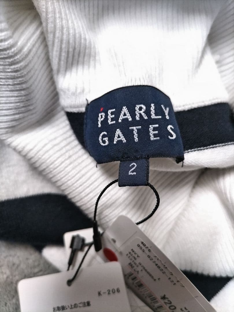 未使用品　パーリーゲイツ　タートルネック　セーター　ボーダー