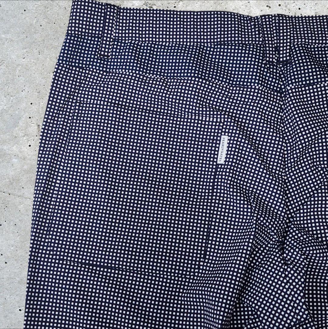 【大きいサイズ】PEARLY GATES◆ナイロンパンツ◆黒白◆サイズ７