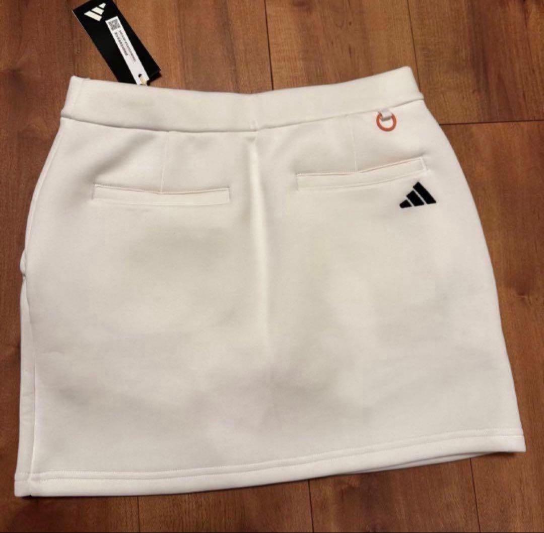 ダンボールニット　セットアップ　ホワイト　アディダス　ゴルフ　春秋　ゴルフウェア