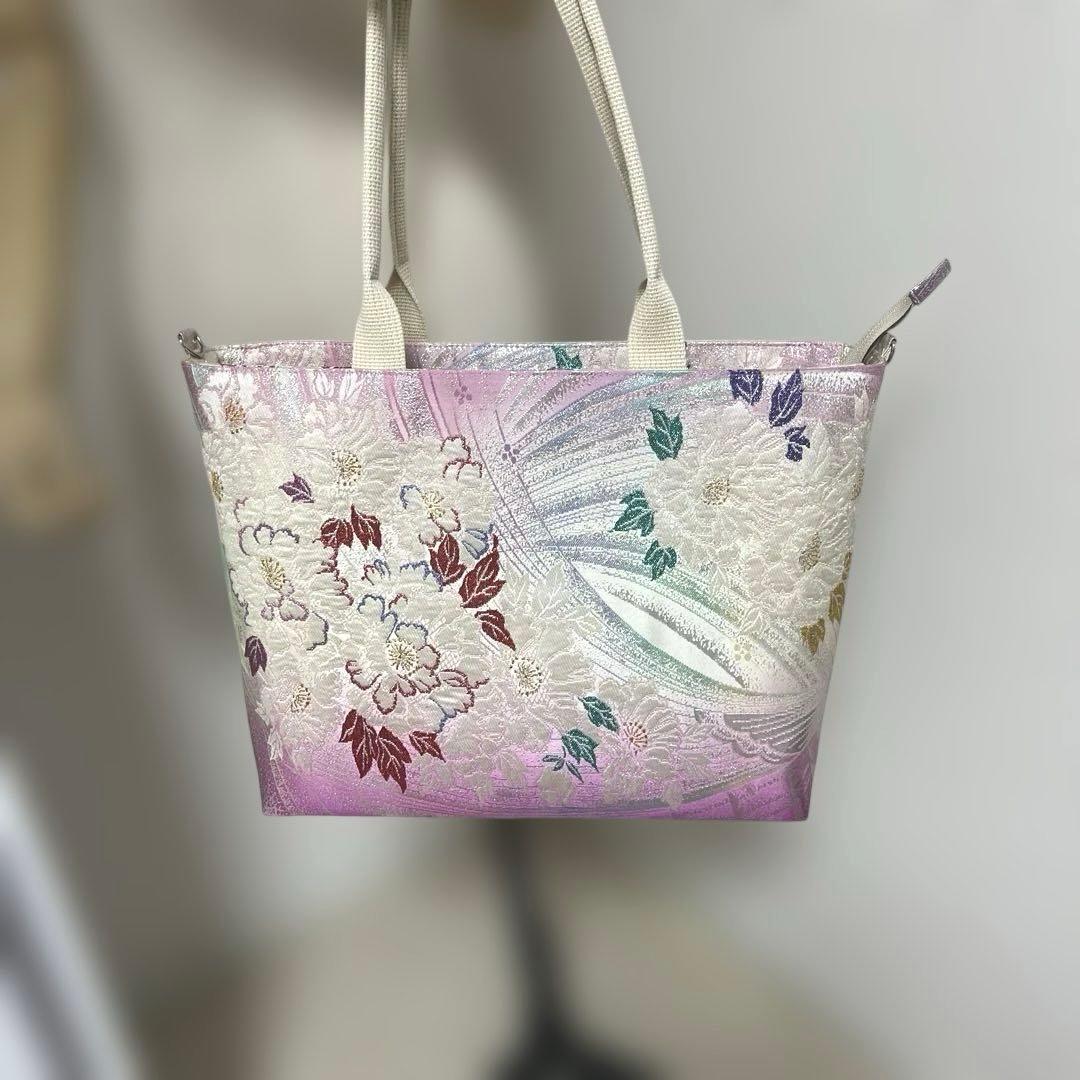 【雪桜様オーダー品】袋帯リメイク大トートバッグ