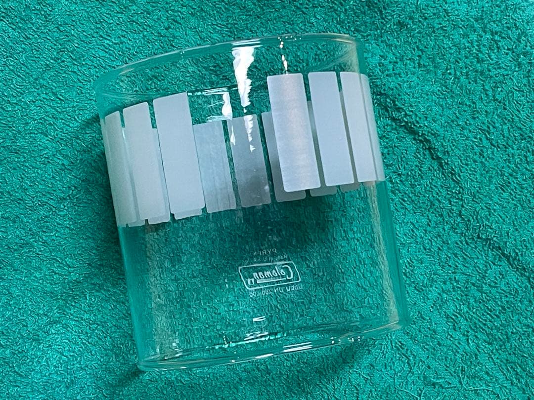 コールマンランタン用【PYREX製ハーフフロストグローブ#4短冊柄