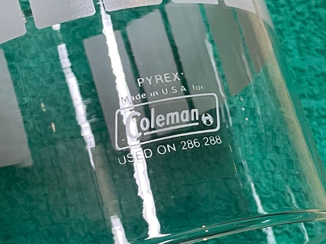 コールマンランタン用【PYREX製ハーフフロストグローブ#4短冊柄