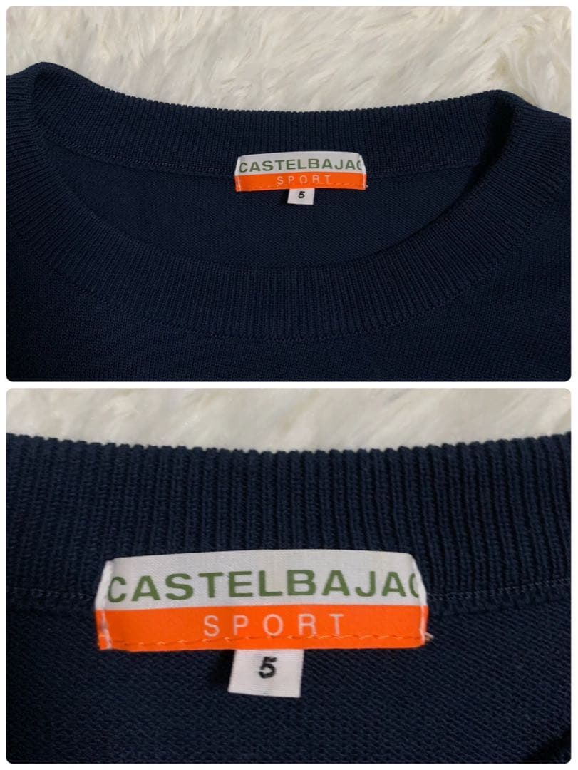 CASTELBAJAC GOLF 長袖　ニット　セーター　刺繍デカロゴ　サイズ5