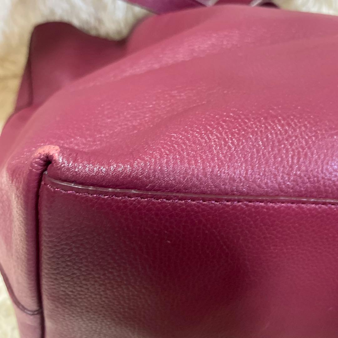 バーニーズニューヨーク トートバッグ A4 肩掛け オールレザー シボ革 メンズ