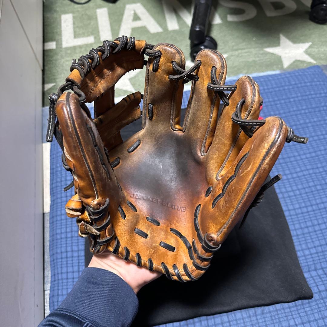 JUNKEIGLOVE ブラウン 硬式グローブ 収納袋付き