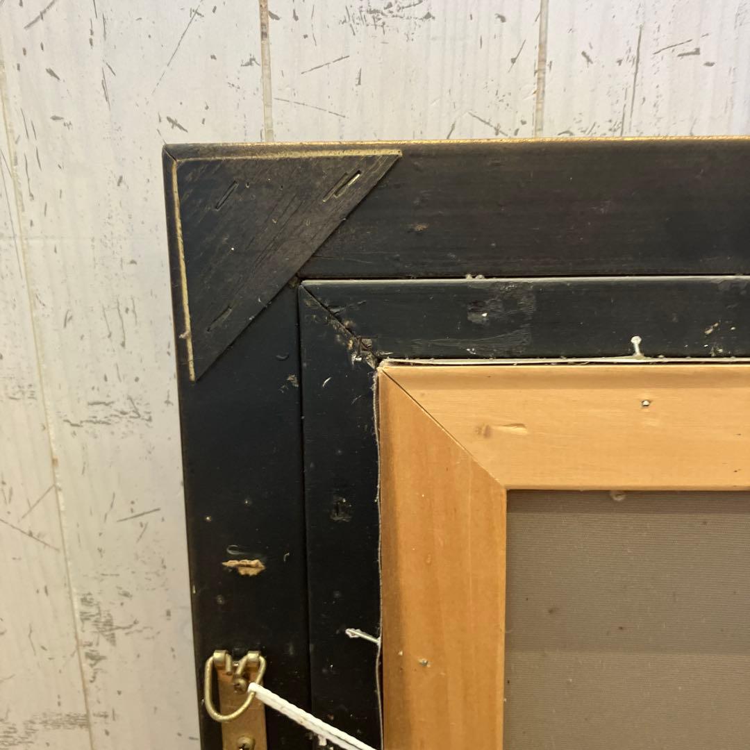 昭和レトロ 花瓶の花束 油絵 油彩画 絵画 アート 壁掛け 壁飾り 額装 額縁