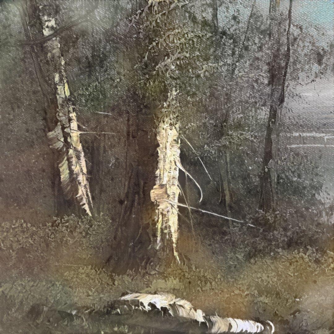 トラさん専用　T.Vcrich 油彩画 風景画　山と湖の風景 F-１０号