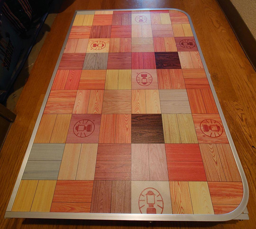 Coleman ナチュラルモザイクリビングテーブル 140cm 3つ折り収納