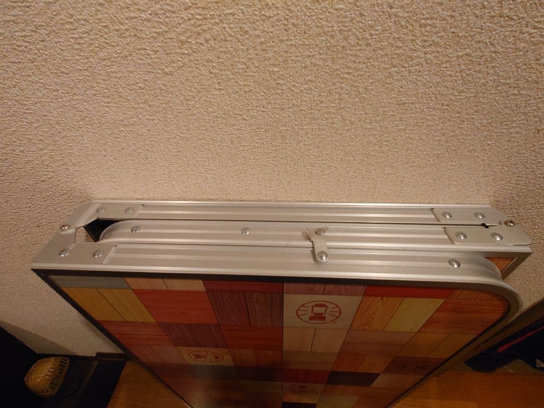 Coleman ナチュラルモザイクリビングテーブル 140cm 3つ折り収納