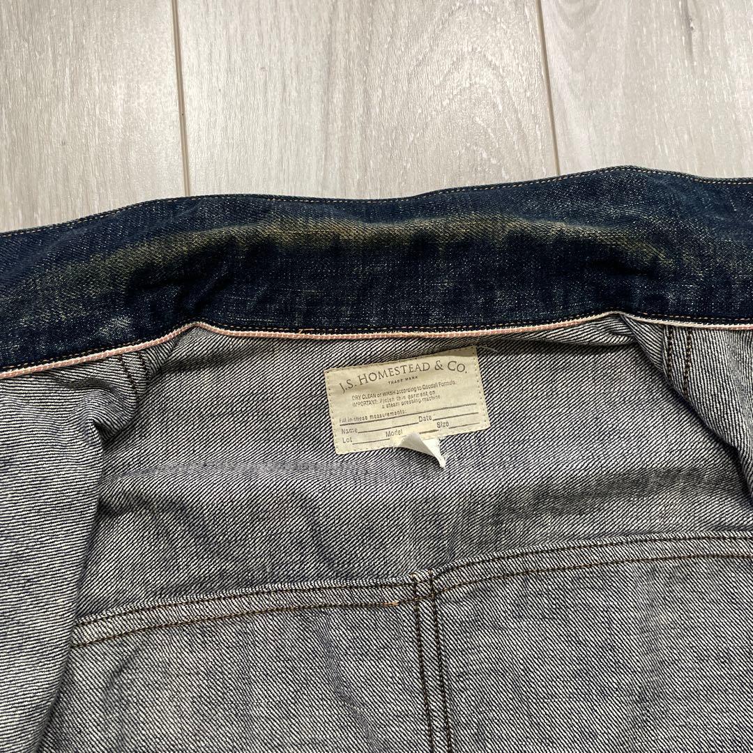 J.S.STEAD 1st Tバック セルビッチ デニムジャケット S