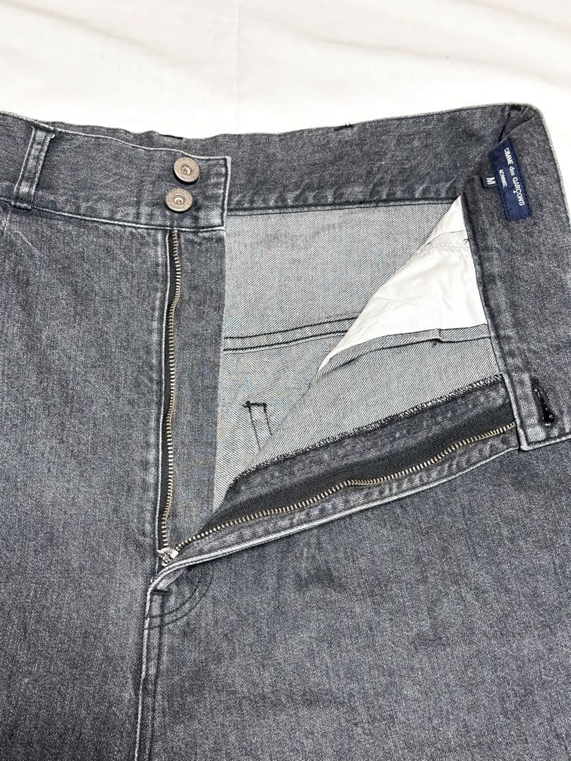 COMME des GARCONS HOMMEストーンウォッシュブラックデニムM