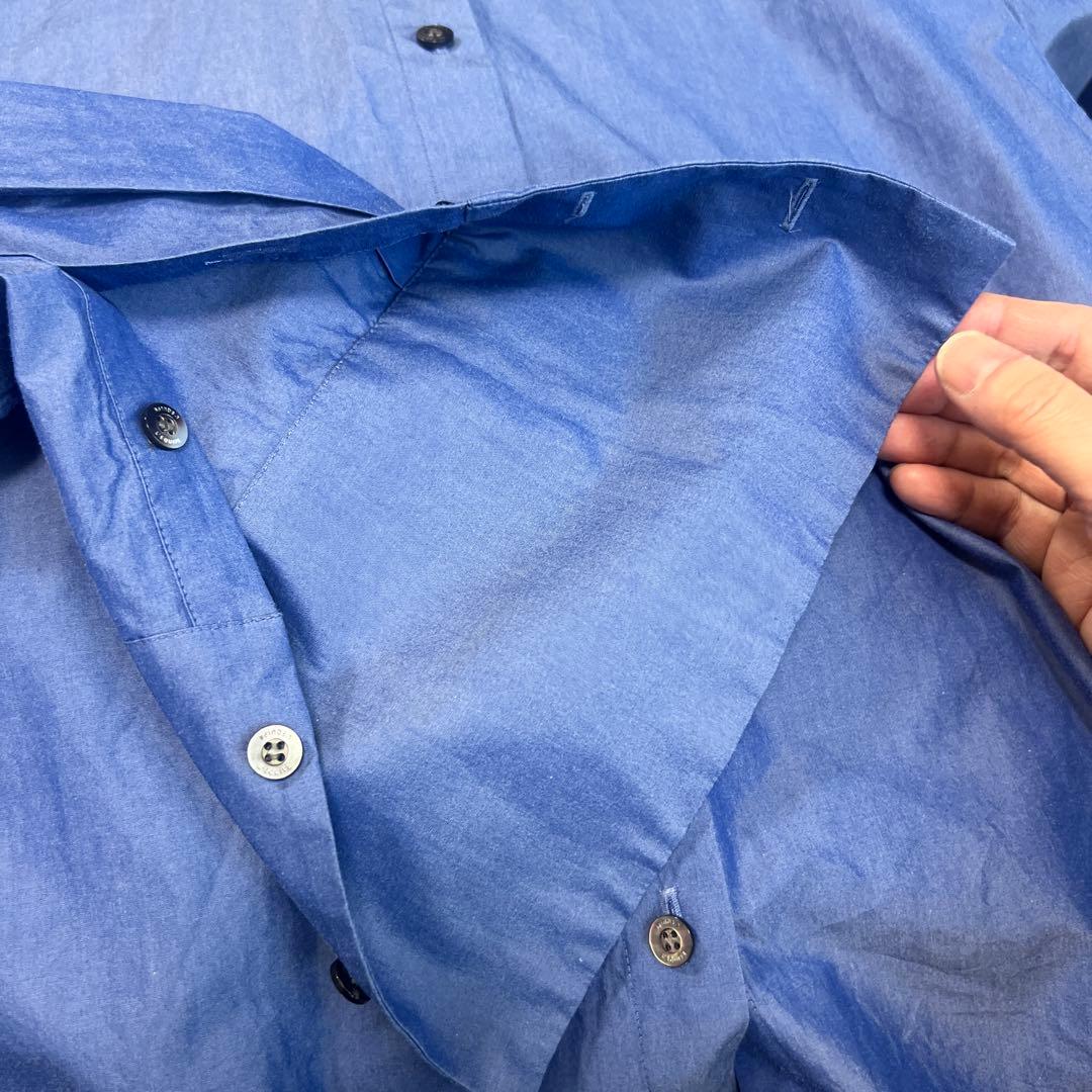 さめくん専用　レキップ　長袖青シャツ 襟幅小さめ(サイズ38)