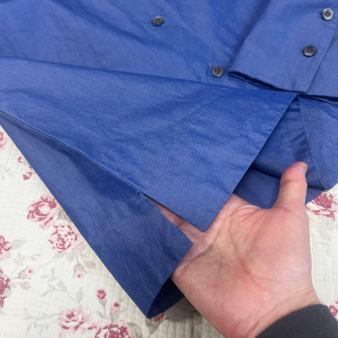 さめくん専用　レキップ　長袖青シャツ 襟幅小さめ(サイズ38)