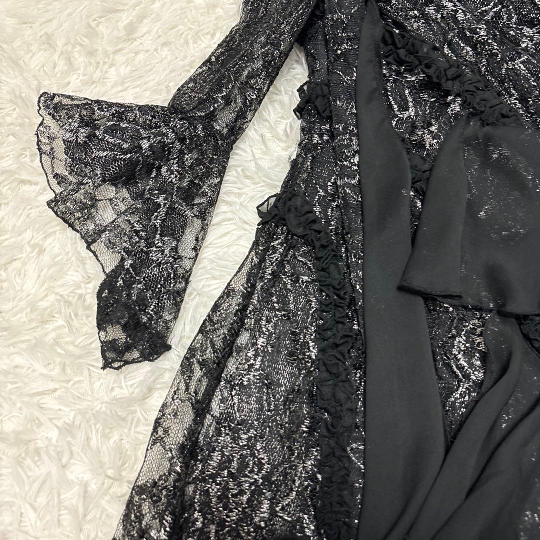 prima boutique 社交ダンス　ワンピース　黒　フリル　レース