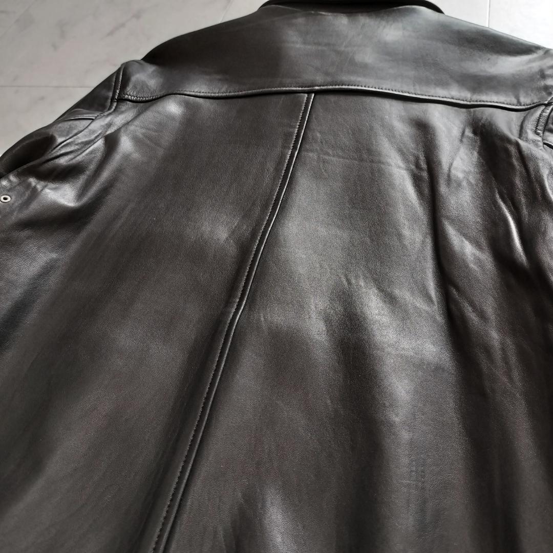 名作 A.P.C. MOTO BLOUSON モトブルゾン L 羊革 ブラック