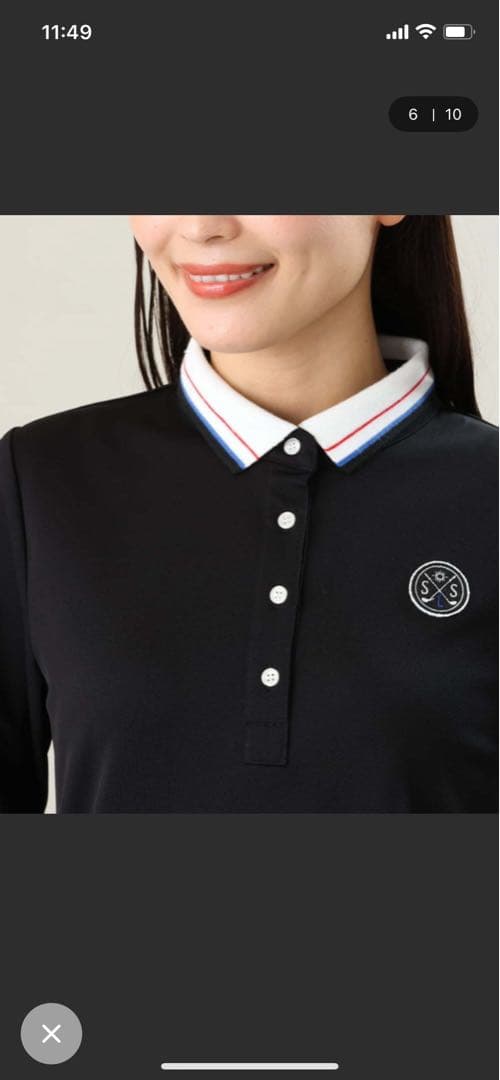 a.v.v. レディースゴルフウエア　配色カラーポロシャツ